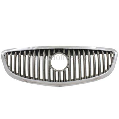 Aftermarket Replacement - LKQ-GM1200628OE 2008-2012 Buick Enclave (3.6 Liter V6 Engine) Front Center Face Bar Grille Assembly Chrome Shell & Insert Plastic without Emblem