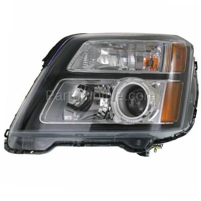 Aftermarket Replacement - LKQ-GM2502381R 2013-2015 GMC Terrain Denali (2.4L & 3.6L) Front Composite Headlight Headlamp Halogen Assembly (with Bulbs) Left Driver Side