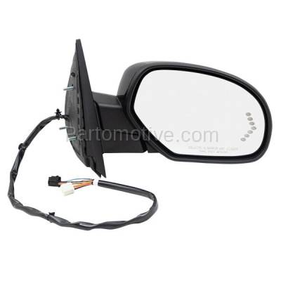 Aftermarket Replacement - LKQ-GM1321377OE 2007-2013 Chevrolet/GMC Silverado/Sierra Truck Rear View Mirror Power Folding Heated w/Memory Signal & Puddle Lamp Right Passenger Side