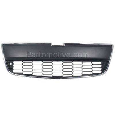 Aftermarket Replacement - LKQ-GM1036139OE 2012-2016 Chevrolet Sonic (LS, LT, LTZ) (excluding RS Models) Front Lower Bumper Cover Grille Assembly Black with Chrome Molding