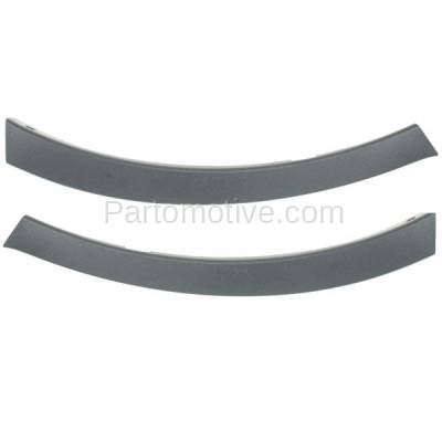 Aftermarket Replacement - BED-1133LC & BED-1133RC CAPA 2013-2015 Toyota RAV4 (2.5 Liter Engine) Front Bumper Wheel Molding Extension End Cap Textured Plastic Set Pair Right & Left Side