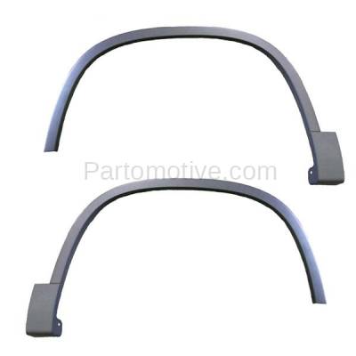 Aftermarket Replacement - FDF-1065LC & FDF-1065RC CAPA 2012-2017 Volkswagen Tiguan & 2018 Tiguan Limited Front Fender Flare Wheel Opening Molding Black SET PAIR Left & Right Side