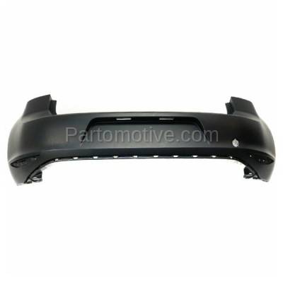 Aftermarket Replacement - BUC-4098RC CAPA 2015-2017 Volkswagen Golf & VW GTI (Models without Parallel Park Assist) Rear Bumper Cover Assembly Primed Plastic
