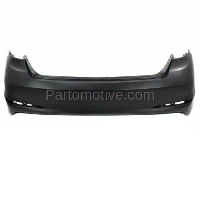 Aftermarket Replacement - BUC-3754RC CAPA 2015-2017 Hyundai Sonata (excluding Hybrid) Rear Bumper Cover Assembly (with Rear Object Sensor Holes) Primed Plastic