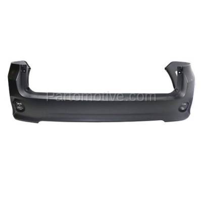 Aftermarket Replacement - BUC-4057RC CAPA 2011-2019 Toyota Sienna SE (3.5L V6) Rear Bumper Cover Assembly (with Park Assist Sensor Holes) with Round Light Cutouts