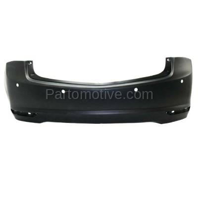 Aftermarket Replacement - BUC-3536RC CAPA 2015-2017 Acura TLX (with Advance & Elite Package) Rear Bumper Cover Assembly (with Park Sensor Holes) Primed Plastic