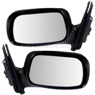 Aftermarket Replacement - MIR-2237L & MIR-2237R 2001-2003 Toyota Prius 1.5L (Sedan 4-Door) Rear View Mirror Assembly Power, Manual Folding, Non-Heated Paintable SET PAIR Left & Right Side