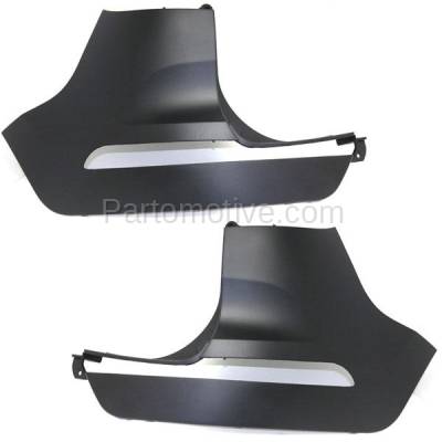 Aftermarket Replacement - BED-1063LC & BED-1063RC CAPA 2011-2016 Kia Sportage (2.0L & 2.4L & 3.3L) Rear Bumper Extension End Cap Primed Plastic Right Passenger & Left Driver Side