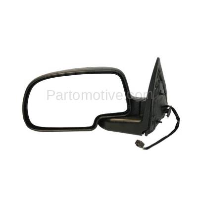 Aftermarket Replacement - MIR-1605AL 1999-2002 GMC Sierra Pickup Truck & 2000-2002 Yukon & Yukon XL Rear View Mirror Assembly Power, Non-Heated Chrome Left Driver Side