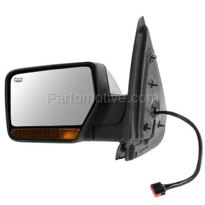 Aftermarket Replacement - MIR-2049L 2007-2008 Ford Expedition & Lincoln Navigator Mirror Power, Folding, Heated with Memory, Signal, Puddle Light Chrome Cap Left Driver Side