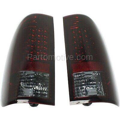 Aftermarket Replacement - KV-STYFD9707TL2 Tail Light For 97-2003 Ford F-150 Set of 2 LH and RH Smoke Red Lens
