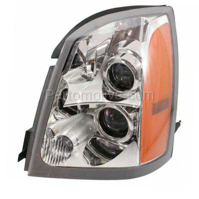 Aftermarket Replacement - HLT-2264LC CAPA 2004-2009 Cadillac SRX (3.6 & 4.6 Liter Engine) Front Composite Headlight Headlamp Halogen Assembly (with Bulbs) Left Driver Side