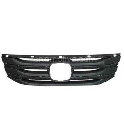 Aftermarket Replacement - GRL-1873C CAPA 2011-2013 Honda Odyssey (3.5 Liter V6 Engine) Front Center Face Bar Grille Assembly Textured Gray Plastic without Emblem