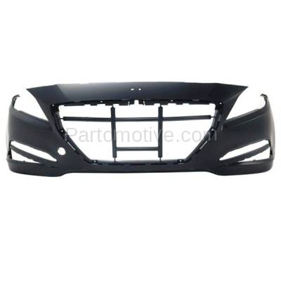 Aftermarket Replacement - BUC-3737FC CAPA 2015 2016 Hyundai Genesis & 2017 G80 Front Bumper Cover Assembly with Park Assist (without Headlight Washer Holes) Primed