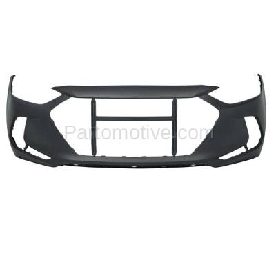 Aftermarket Replacement - BUC-3739FC CAPA 2017-2018 Hyundai Elantra (excluding Sport Models) (USA Built) Front Bumper Cover Assembly (without Tow Hook Hole) Plastic