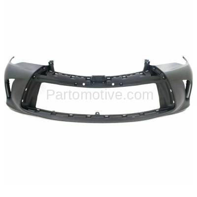 Aftermarket Replacement - BUC-4032FC CAPA 2015-2017 Toyota Camry & Camry Hybrid Front Bumper Cover Assembly (without Park Assist Sensor Holes) Primed Plastic