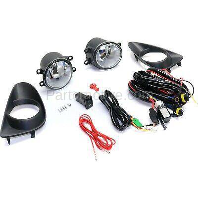 Aftermarket Replacement - KV-STYTY1214FL4 Fog Light Kit For 2012-14 Toyota Yaris LH & RH Clear Lens
