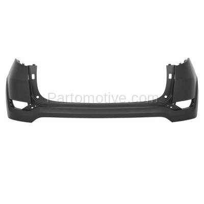 Aftermarket Replacement - BUC-3757RC CAPA 2016-2018 Hyundai Tucson Rear Upper Bumper Cover Assembly (with Park Assist Sensor Holes) Primed Paint to Match Plastic