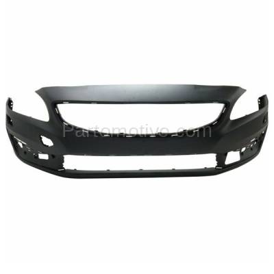 Aftermarket Replacement - BUC-4078FC CAPA 2014-2016 Volvo S60/V60 Front Bumper Cover Assembly (with Headlight Washer Holes) without Park Assist Sensor Holes Primed