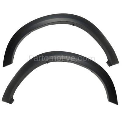 Aftermarket Replacement - FDF-1025LC & FDF-1025RC CAPA 2011-2021 Dodge Ram 1500 Pickup Truck Front Fender Flare Wheel Opening Molding Arch Primed Plastic SET PAIR Left & Right Side