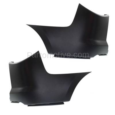Aftermarket Replacement - BED-1050LC & BED-1050RC CAPA 2009-2012 Chevrolet Traverse 3.6L (Base, LS, LT, LTZ) Rear Bumper Extension End Cap Primed Plastic Right Passenger & Left Driver Side