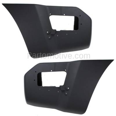 Aftermarket Replacement - BED-1086LC & BED-1086RC CAPA 2005-2015 Nissan Xterra 4.0L Rear Bumper Extension End Cap (with Step Provision) Gray Textured Plastic Set Pair Right & Left Side