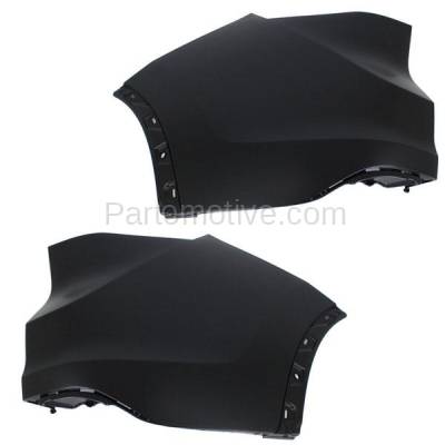 Aftermarket Replacement - BED-1052LC & BED-1052RC CAPA 2012-2014 Honda CR-V (2.4 Liter Engine) Rear Upper Bumper Cover Face bar Extension End Cap Primed Plastic Set Pair Right & Left Side