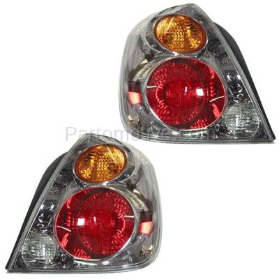 Aftermarket Replacement - TLT-1042L & TLT-1042R 2002-2004 Nissan Altima (Sedan 4-Door) Rear Taillight Taillamp Tail Light Lamp Assembly with Lens & Housing & Bulb PAIR SET Right & Left Side