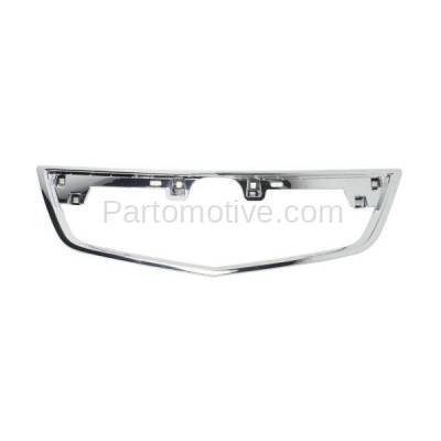 Aftermarket Replacement - GRT-1015C CAPA For 12 13 14 TL Front Grille Outer Shell Trim Molding Surround 75105TK4A11