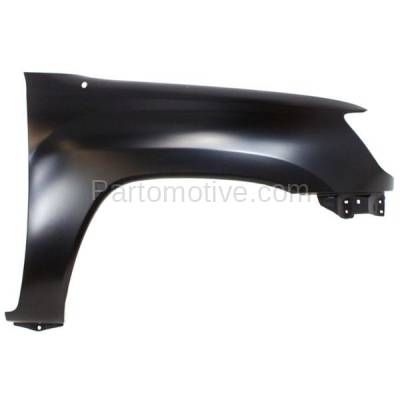 Aftermarket Replacement - FDR-1739R 2005-2015 Toyota Tacoma Pickup Truck (2WD/RWD) Front Fender (without Wheel Opening Flares Holes) Primed Steel Right Passenger Side
