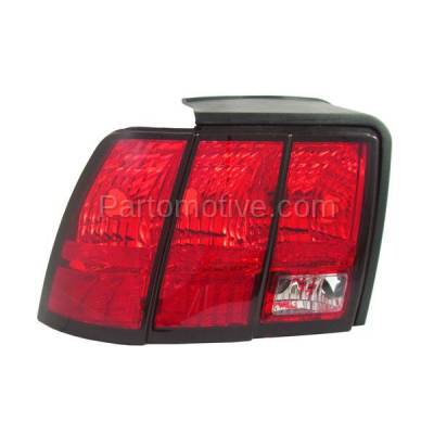 Aftermarket Replacement - TLT-1000L 1999-2004 Ford Mustang (excluding Cobra Models) (Convertible & Coupe 2-Door) Taillight Taillamp Rear Brake Light Lamp Left Driver Side