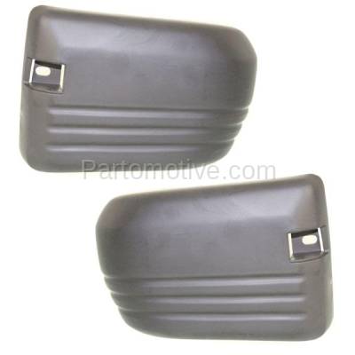 Aftermarket Replacement - BED-1058L & BED-1058R 1989-1991 Isuzu Trooper (LS, RS, S, SE, XS) (2.6 & 2.8 Liter Engine) Rear Bumper Extension End Cap Primed Plastic Left & Right Side