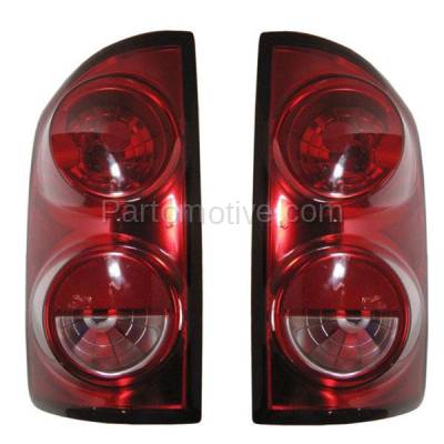 Aftermarket Auto Parts - TLT-1337LC & TLT-1337RC CAPA 2007-2008 Dodge Ram 1500 & 2007-2009 2500, 3500 Truck Rear Taillight Assembly Red Clear Lens & Housing with Bulb PAIR SET Left & Right Side