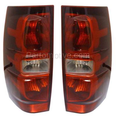 Aftermarket Auto Parts - TLT-1314LC & TLT-1314RC CAPA 2007-2014 Chevrolet Suburban & Tahoe (excluding Hybrid Model) Rear Taillight Assembly Lens & Housing with Bulb PAIR SET Left & Right Side