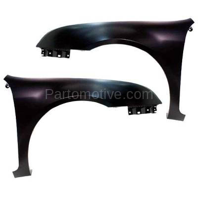 Aftermarket Replacement - FDR-1342L & FDR-1342R 2006-2009 Ford Fusion & Mercury Milan (2.3L & 3.0L) Front Fender Quarter Panel (without Molding Holes) Steel SET PAIR Right & Left Side