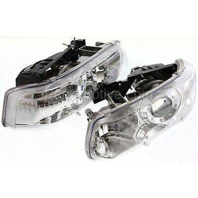 Aftermarket Replacement - KV-335-1119PXAS Headlights Lamps Performance Chrome Projector Pair for Silverado Tahoe Suburban