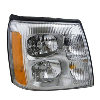 Aftermarket Replacement - HLT-1312R 02 Escalade Headlight Headlamp Front NonHID Head Light Lamp Right Passenger Side