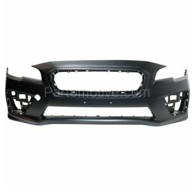 Aftermarket Replacement - BUC-4020F 2015-2017 Subaru WRX & WRX STI (Sedan 4-Door) Front Bumper Cover Assembly (with Fog Lamp & Tow Hook Holes) Primed Plastic