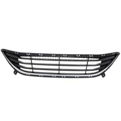 Aftermarket Replacement - GRL-1889 2011-2013 Hyundai Elantra (Sedan 4-Door ) (For USA Built Models) Front Bumper Cover Grille Assembly Textured Black Shell & Insert Plastic