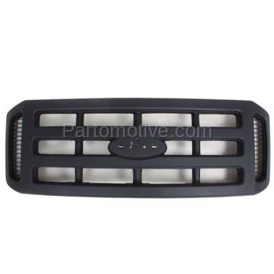 Aftermarket Replacement - GRL-1501C CAPA 2006-2007 Ford Super Duty F250 F350 F450 F550 Pickup Truck (without Chrome Package) Front Grille Assembly Shell & Insert Plastic