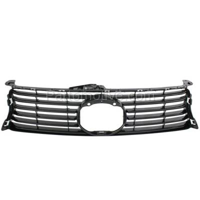 Aftermarket Replacement - GRL-2043C CAPA 2013-2016 Lexus GS350 & 2013-2015 GS450h (Models without Pre-Collision System & F Sport Package) Front Grille Assembly Gray Plastic