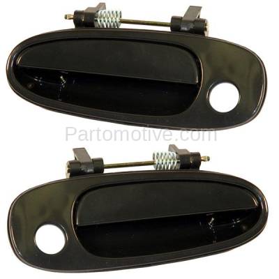 Aftermarket Replacement - DHE-1000L & DHE-1000R Corolla Front Outside Outer Exterior Black Door Handle Left Right Side SET PAIR