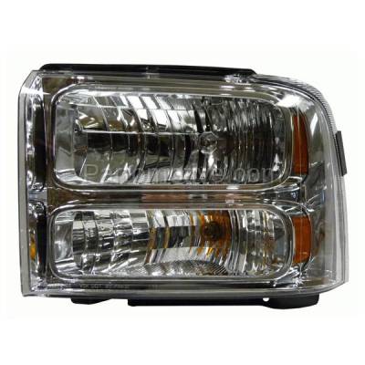 Aftermarket Replacement - HLT-1325LC CAPA 2005 Ford Excursion & 2005-2007 F-250 F-350 F-450 F-550 SuperDuty Truck Halogen Headlight Assembly with Bulb Left Driver Side