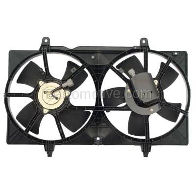 Aftermarket Replacement - FMA-1402 Dual Radiator A/C Condenser Cooling Fan Motor Assy For 02-06 Altima 04-08 Maxima