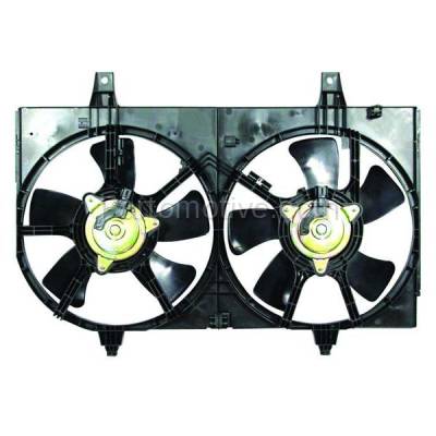 Aftermarket Replacement - FMA-1404 02-03 Maxima Dual Radiator A/C Condenser Cooling Fan Motor Assembly Shroud Blade