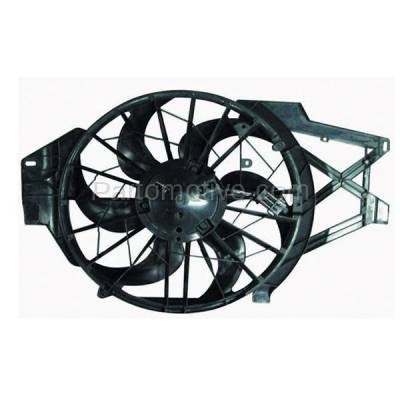 Aftermarket Replacement - FMA-1125 98 99 00 Mustang Radiator AC Condenser Cooling Fan Motor Assembly YR3Z 8C607 AB