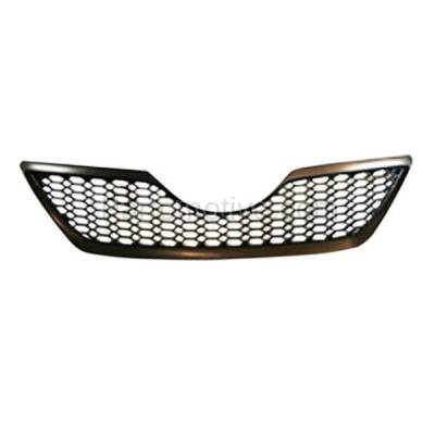 Aftermarket Replacement - GRL-2508 2007-2009 Toyota Camry SE (2.4 & 3.5 Liter Engine) Front Center Face Bar Grille Assembly Painted Black Shell & Insert Plastic