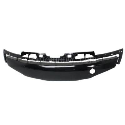 Aftermarket Replacement - GRL-2072C CAPA 2012-2013 Mazda3 2.0L 2.5L (Models with Fog Lamps) Front Center Bumper Cover Grille Assembly Painted Black with Silver Molding
