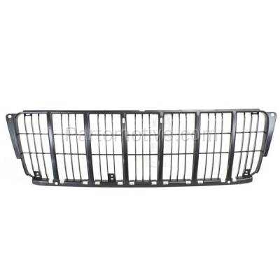 Aftermarket Replacement - GRL-1263C CAPA 1999-2003 Jeep Grand Cherokee (6Cyl 8Cyl, 4.0L 4.7L Engine) Front Center Face Bar Grille Insert Assembly Rubber Plastic
