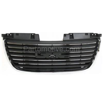 Aftermarket Replacement - GRL-1726 2007-2014 GMC Yukon & Yukon XL 1500/2500 (excluding Hybrid & Denali) Front Grille Assembly Textured Black with Chrome Frame Plastic